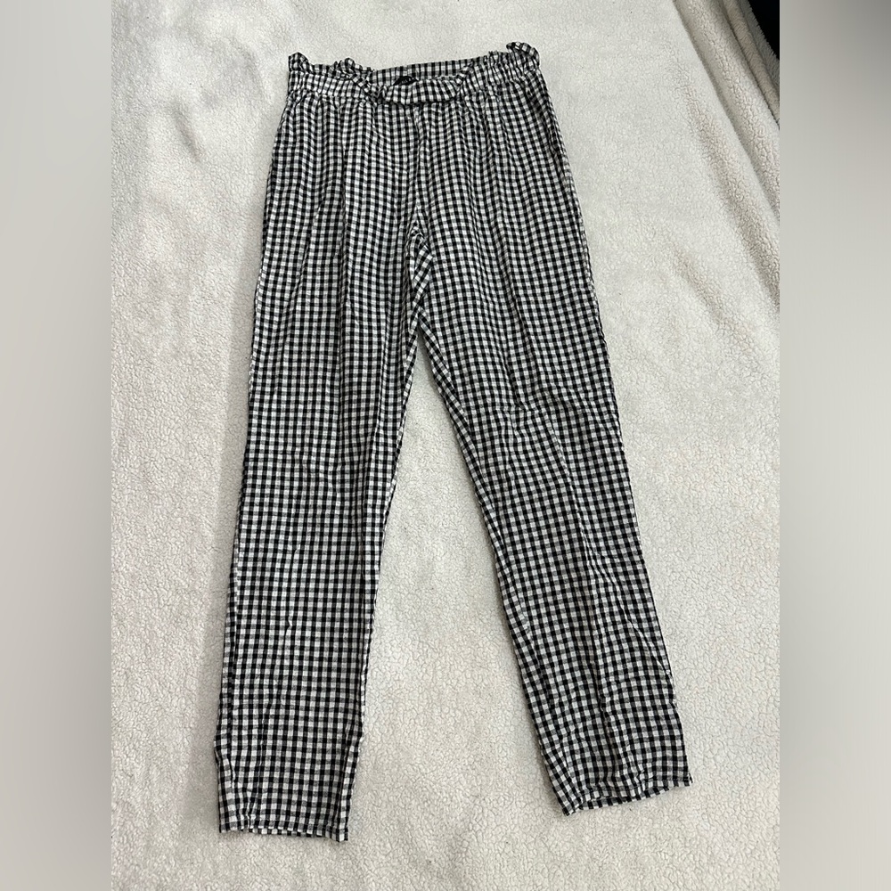 Black and white trousers